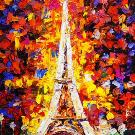 Πινακας σε καμβά EIFFEL TOWER OIL PAINTING 2 - Αξιοθεατα και Ιστορια Sticky 4