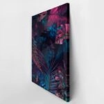 Πινακας σε καμβά FLUROSCENT PALM LEAVES