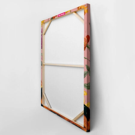 Πινακας σε καμβά FRIDA KAHLO ON PINK FLORAL - Frida Kahlo Sticky 4