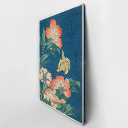 Πινακας σε καμβά HOKUSAI - PEONIES AND CANARY - Hokusai Katsushika Sticky 4