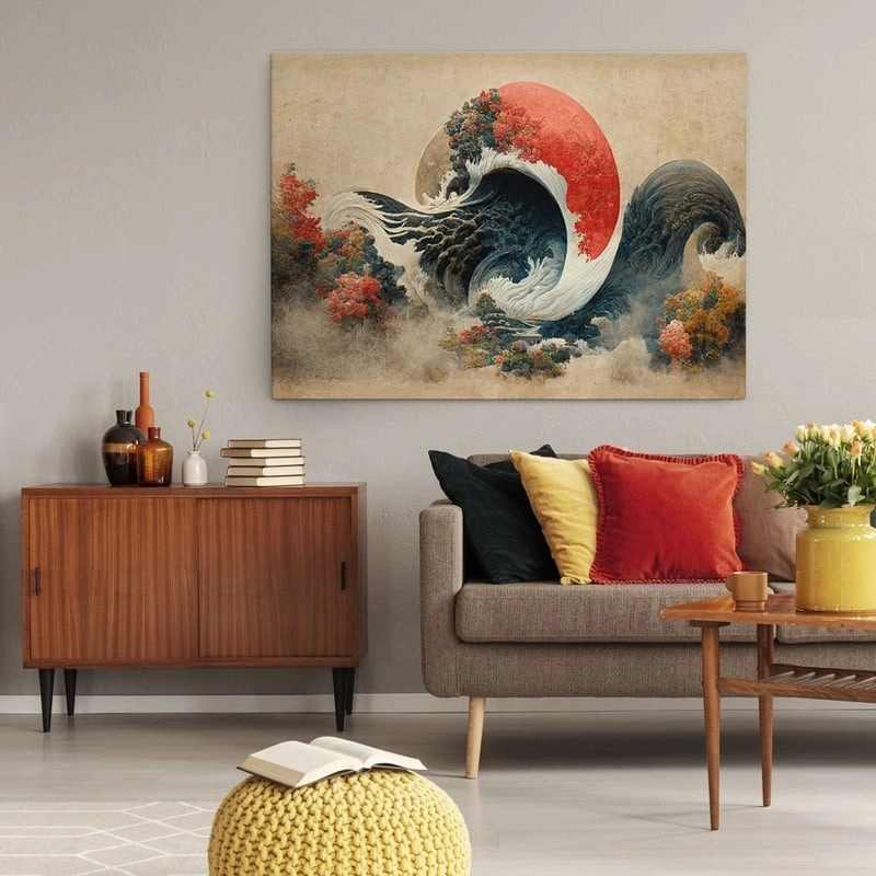 Πινακας σε καμβά JAPANESSE STYLE WAVE
