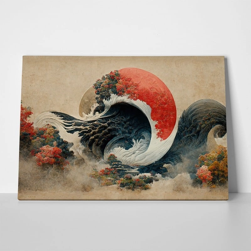 Πινακας σε καμβά JAPANESSE STYLE WAVE