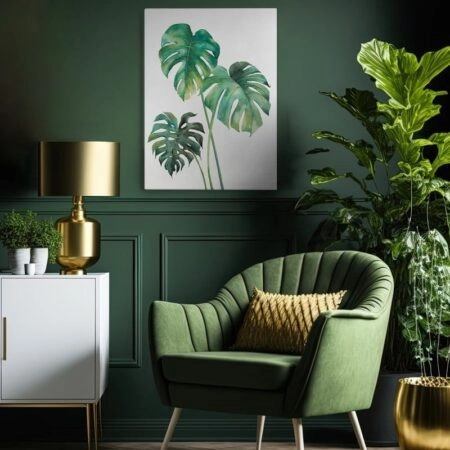 Πινακας σε καμβά MONSTERA LEAVES