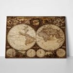 Πινακας σε καμβά OLD WORLD ATLAS