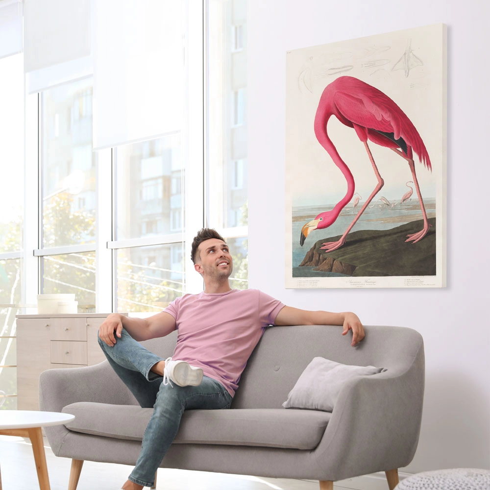Πινακας σε καμβά PINK FLAMINGO