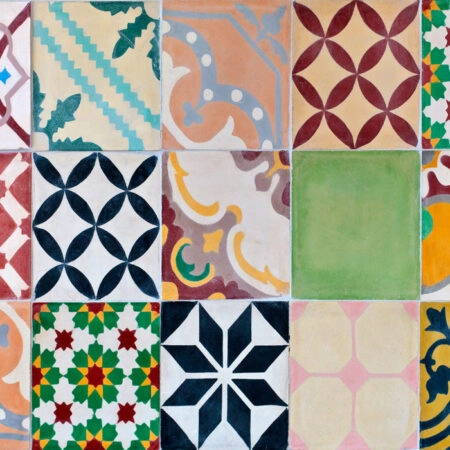 Πινακας σε καμβά PORTUGESE SET OF ORNAMENTAL TILES - Vintage Sticky 4