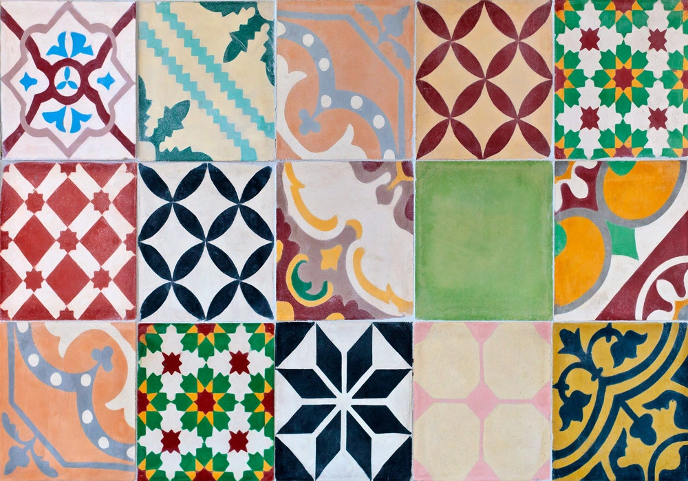 Πινακας σε καμβά PORTUGESE SET OF ORNAMENTAL TILES
