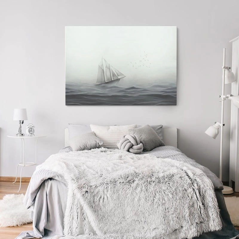 Πινακας σε καμβά SAILING SHIP IN THE FOG