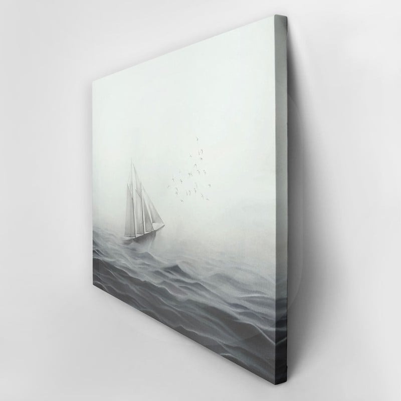 Πινακας σε καμβά SAILING SHIP IN THE FOG