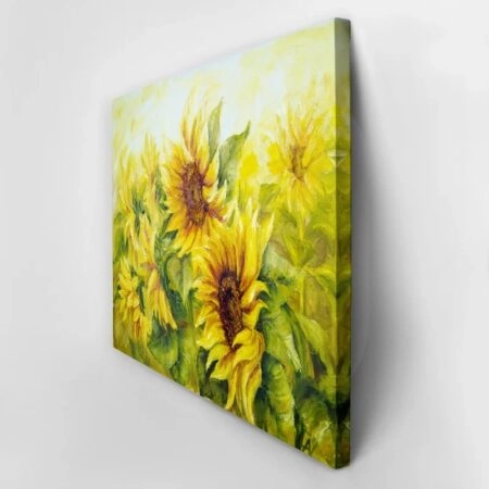 Πινακας σε καμβά SUNNY SUNFLOWERS OIL PAINTING - Ηλιανθοι Sticky 2