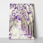 Πινακας σε καμβά TREES WITH PURPLE FLOWERS