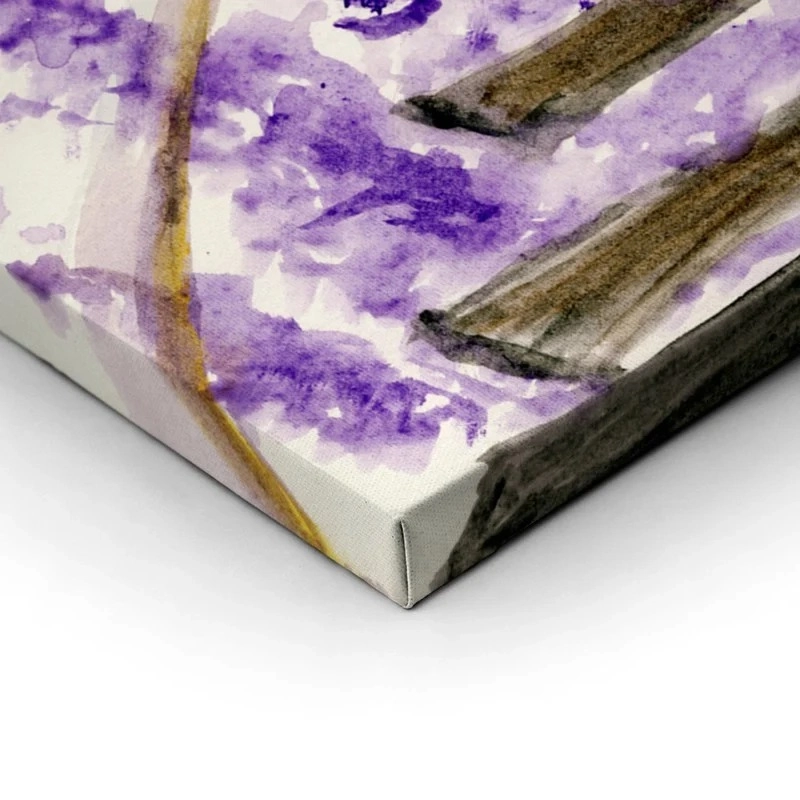 Πινακας σε καμβά TREES WITH PURPLE FLOWERS