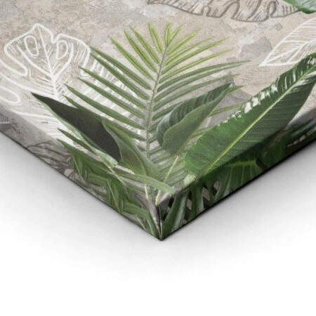 Πινακας σε καμβά TROPICAL LEAVES - Botanical - Φυτα Sticky 2