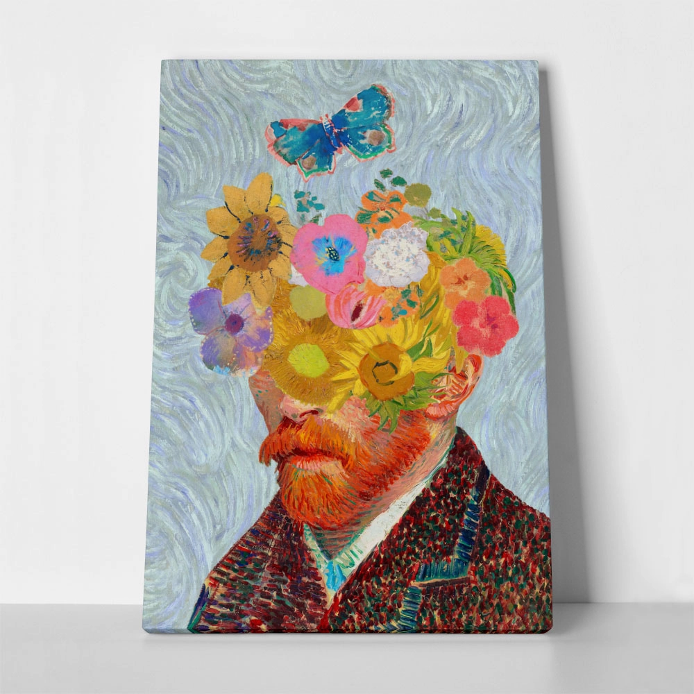 Πινακας σε καμβά VAN GOGH - FLORAL PORTRAIT