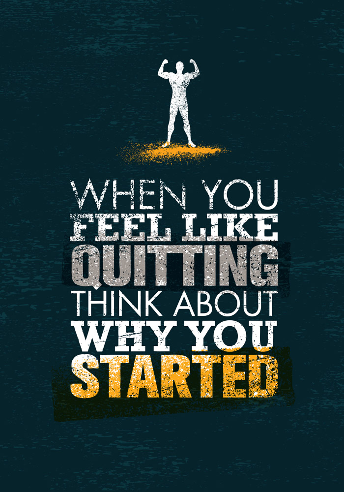 Πινακας σε καμβά WHEN YOU FEEL LIKE QUITING