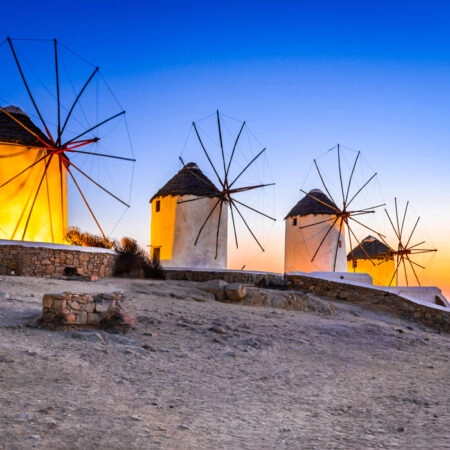 Πινακας σε καμβά WINDMILLS OF MYKONOS 4 - Νησια Sticky 4