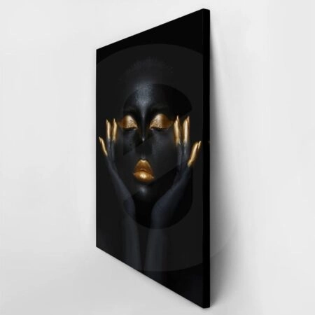 Πινακας σε καμβά WOMAN WITH GOLD PAINT 2 - Πορτραιτα και Φιγουρες Sticky 3