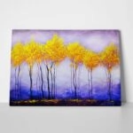 Πινακας σε καμβά YELLOW TREES IN DUSK