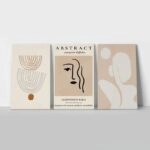 Σετ Τριπτυχος Πινακας σε καμβά ABSTRACT MINIMALISTIC