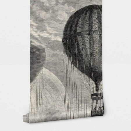 Αυτοκόλλητη Ταπετσαρία τοίχου AIR BALLOONS VINTAGE DRAWING - Vintage Sticky 2