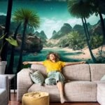 Αυτοκόλλητη Ταπετσαρία τοίχου ALIEN ISLAND