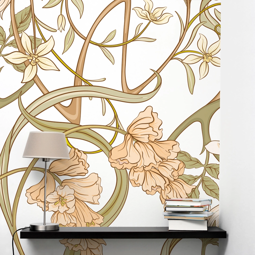 Αυτοκόλλητη Ταπετσαρία τοίχου ART NOUVEAU FLORAL
