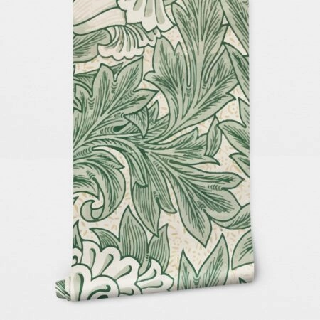 Αυτοκόλλητη Ταπετσαρία τοίχου ART NOUVEAU GREEN LEAVES - Floral - Λουλουδια Sticky 2