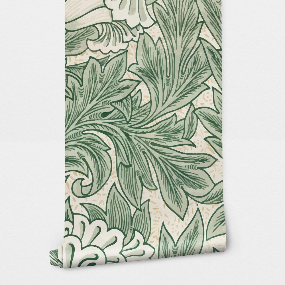 Αυτοκόλλητη Ταπετσαρία τοίχου ART NOUVEAU GREEN LEAVES