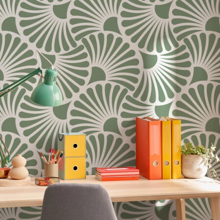 Αυτοκόλλητη Ταπετσαρία τοίχου ART NOUVEAU PASTEL GREEN - Μοτίβα Sticky 1