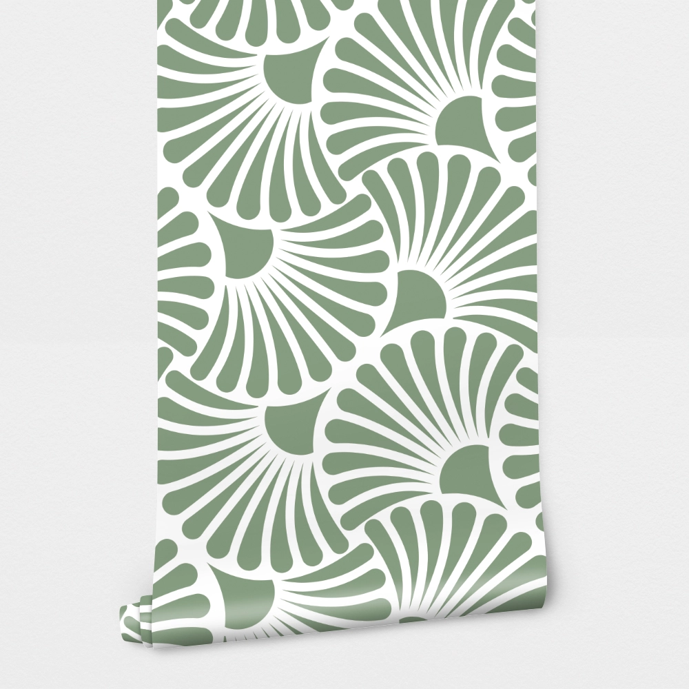 Αυτοκόλλητη Ταπετσαρία τοίχου ART NOUVEAU PASTEL GREEN