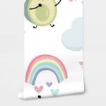Αυτοκόλλητη Ταπετσαρία τοίχου AVOCADOS AND RAINBOWS