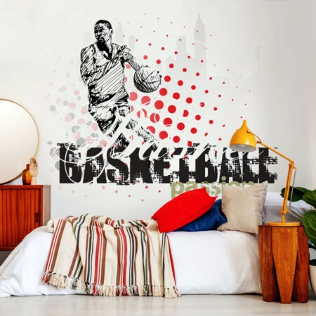 Αυτοκόλλητη Ταπετσαρία τοίχου BASKETBALL PASSION