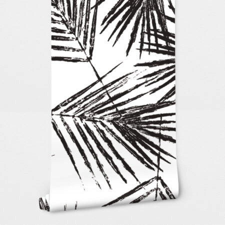 Αυτοκόλλητη Ταπετσαρία τοίχου BLACK INK PALM LEAVES - Tropical Sticky 2