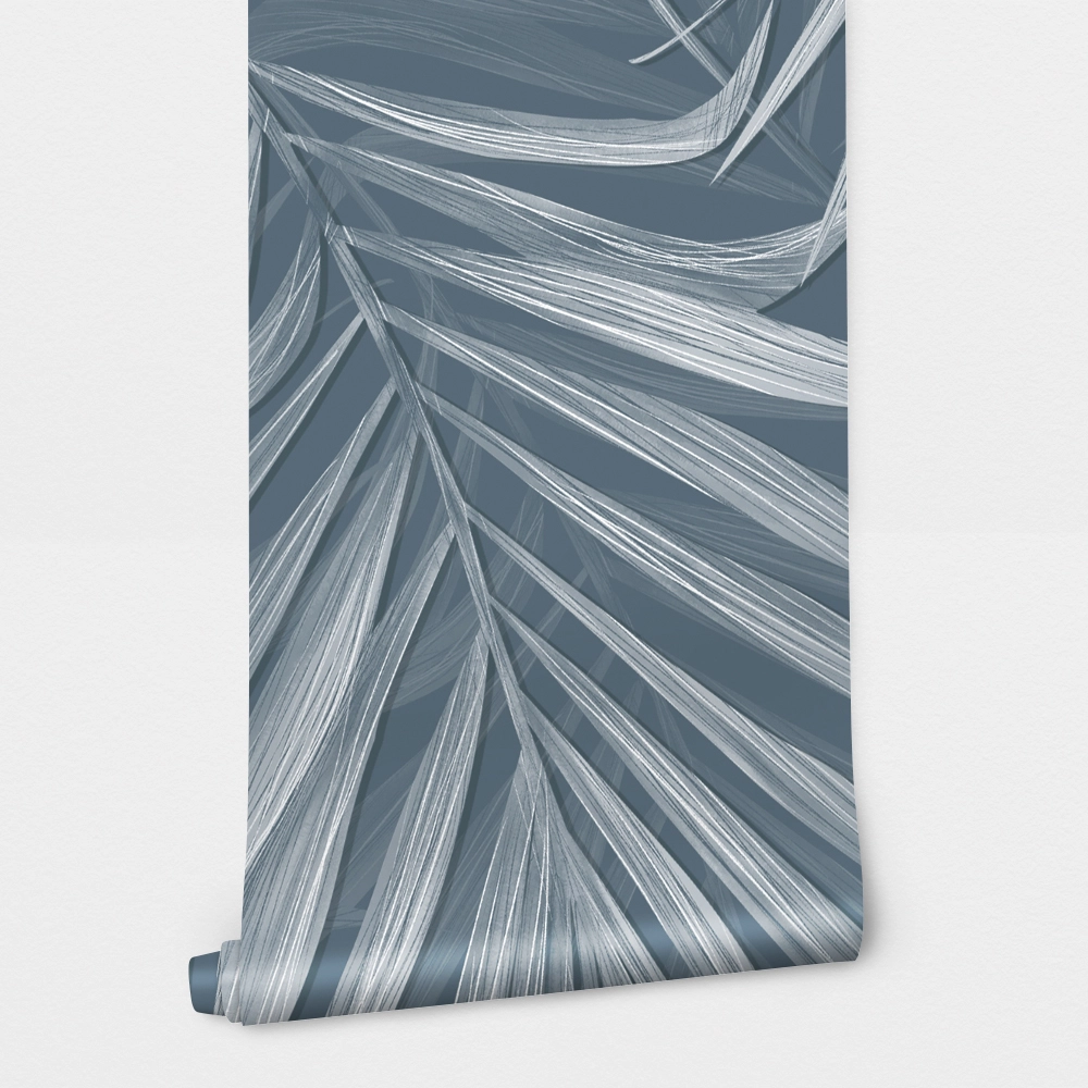 Αυτοκόλλητη Ταπετσαρία τοίχου BLUE TONE PALM