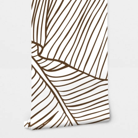 Αυτοκόλλητη Ταπετσαρία τοίχου BROWN PALM PATTERN - Tropical Sticky 2
