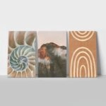 Σετ Τριπτυχος Πινακας σε καμβά CALM SHAPES