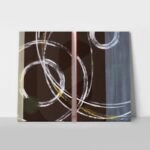 Σετ Δίπτυχος Πινακας σε καμβά CIRCLE ABSTRACT