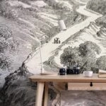 Αυτοκόλλητη Ταπετσαρία τοίχου COUNTRY ROAD VINTAGE DRAWING
