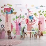 Αυτοκόλλητη Ταπετσαρία τοίχου CUTE CHILDREN TREE HOUSES