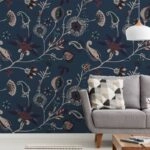 Αυτοκόλλητη Ταπετσαρία τοίχου FLORAL IN BLUE