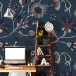Αυτοκόλλητη Ταπετσαρία τοίχου FLORAL IN BLUE