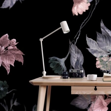 Αυτοκόλλητη Ταπετσαρία τοίχου FLOWERS IN THE DARK - Floral - Λουλουδια Sticky 1