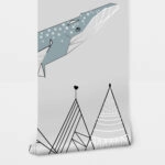 Αυτοκόλλητη Ταπετσαρία τοίχου FLYING WHALE