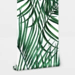 Αυτοκόλλητη Ταπετσαρία τοίχου GREEN TROPICAL PALM LEAVES