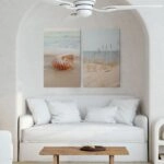 Σετ Δίπτυχος Πινακας σε καμβά MINIMAL BEIGE COAST