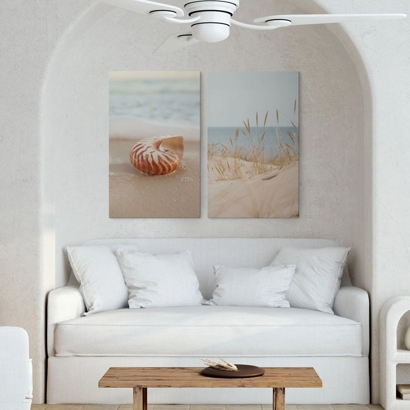 Σετ Δίπτυχος Πινακας σε καμβά MINIMAL BEIGE COAST
