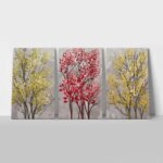 Σετ Τριπτυχος Πινακας σε καμβά MODERN ABSTRACT TREES