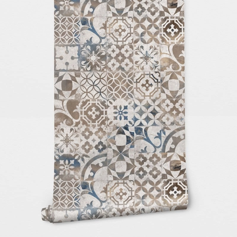 Αυτοκόλλητη Ταπετσαρία τοίχου OLD TILES