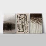 Σετ Τριπτυχος Πινακας σε καμβά OPAQUE SHAPES