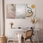 Σετ Τριπτυχος Πινακας σε καμβά PASTEL MORNING